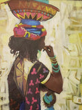 African Art, Painting, Milk Maid III - Afro Crafters